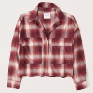 Cropped Flannel Shirt